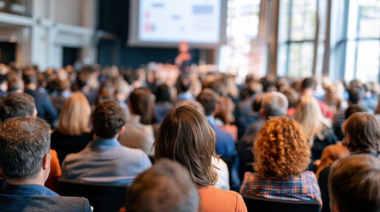 Audience attending a professional training session